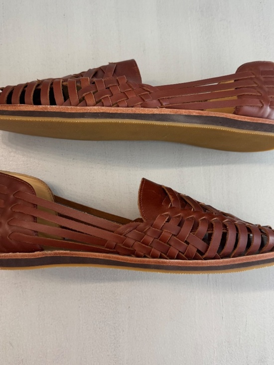 Nisolo Men\'s Huarache Sandal in Brandy Closed Toe Leather Slip-On Sz 13 NIB main image 6